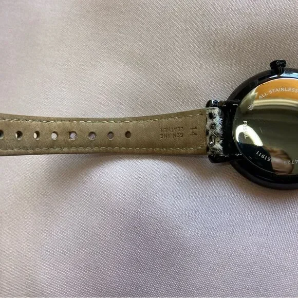 FOSSIL Women's Jacqueline Animal Print Leather Strap Watch 36mm
